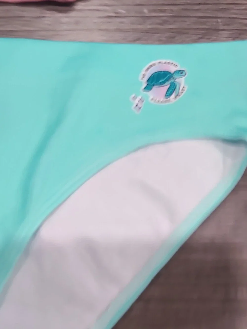 Justice Bikini Briefs - Pink & Mint - Llama & Eco Prints Turtle Size 8/10